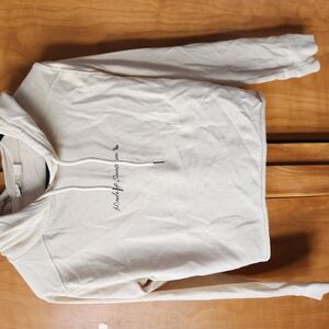 Womens Cream Hoodie Sweater